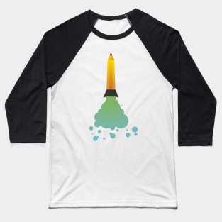 A Pencil Rocket Baseball T-Shirt